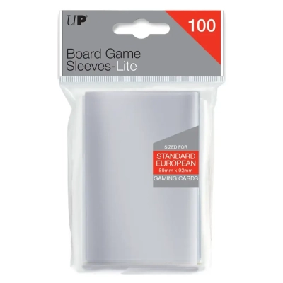 UP - Lite Standard European Board Game Sleeves 59mm x 92mm (100 Sleeves)