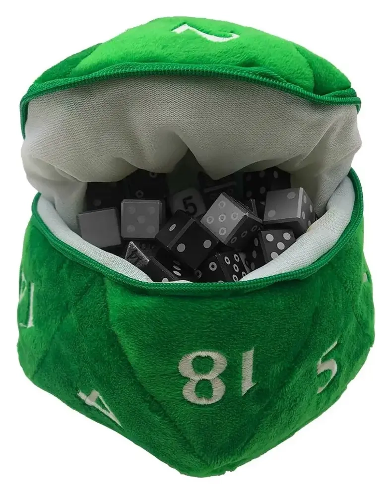 UP - D20 Plush Dice Bag - Green