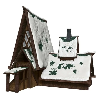 D&D Icons of the Realms Miniatures: Icewind Dale - The Lodge Papercraft Set - EN