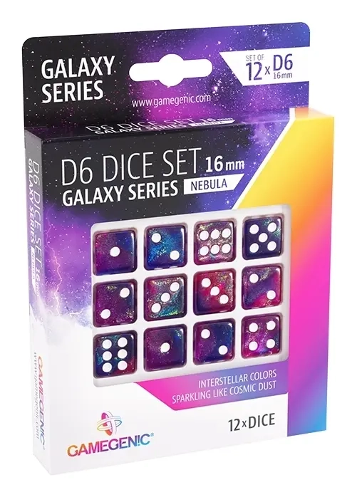 Galaxy Series - Nebula - D6 Dice Set 16 mm (12 pcs)