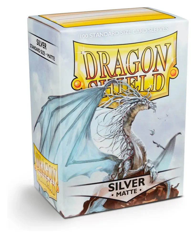 Dragon Shield Standard Sleeves - Matte Silver (100 Sleeves)