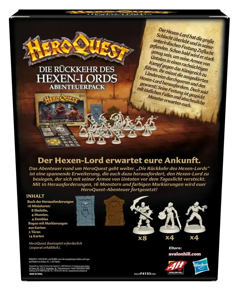 HeroQuest Erweiterung - Die Rückkehr des Hexen-Lords