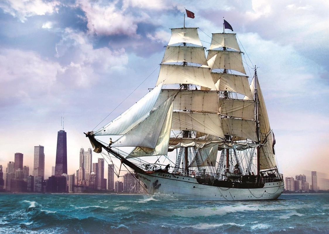 Segelschiff vor Chicago