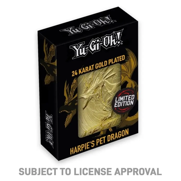 Yu-Gi-Oh! Limited Edition 24k Gold Plated Harpie's Pet Dragon Metal Card