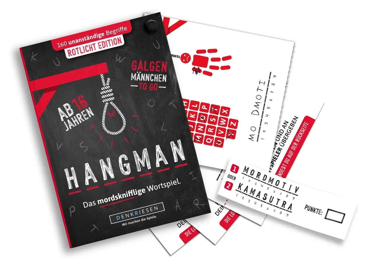 HANGMAN – Rotlicht Edition "Galgenmännchen TO GO"