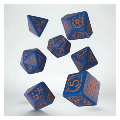 Wizard Dark-blue & orange Dice Set