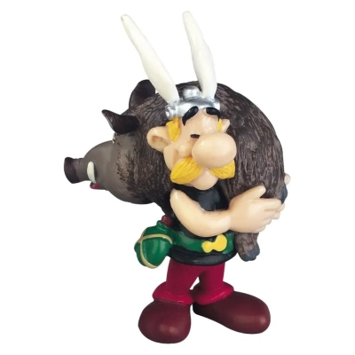 Asterix Figur Asterix mit Wildschwein 6 cm