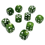 Würfelset D6 Pearl: Green (12)