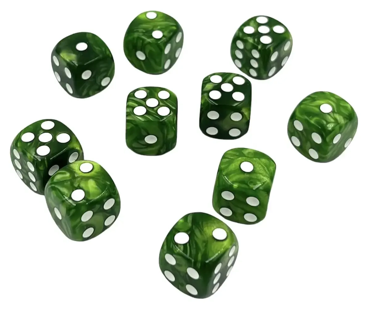 Würfelset D6 Pearl: Green (12)
