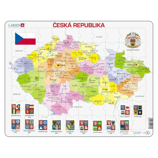 Rahmenpuzzle - Tschechische Republik (auf Tschechisch)