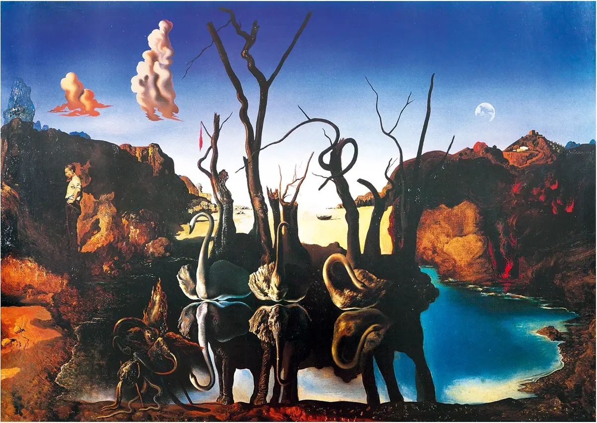 Swans Reflecting Elephants - 1937 - Salvador Dali