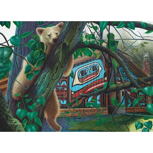 Entspannter Bär auf dem Baum