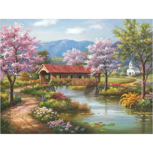 Covered Bridge in Spring