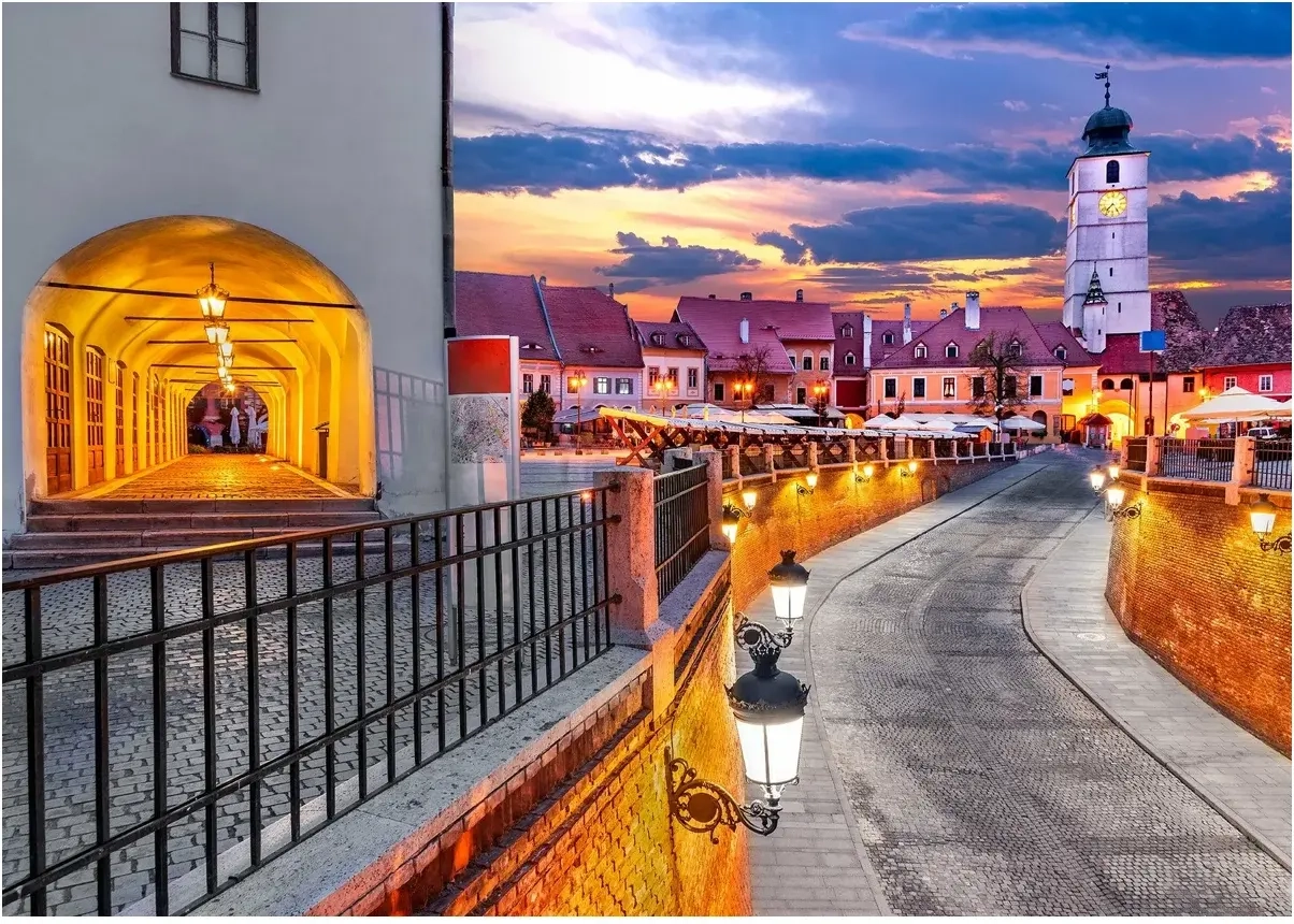 Brücke bei Nacht, Sibiu