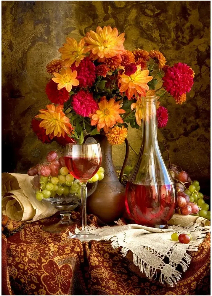 Dahlias and Wine