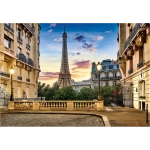 Spaziergang in Paris bei Sonnenuntergang