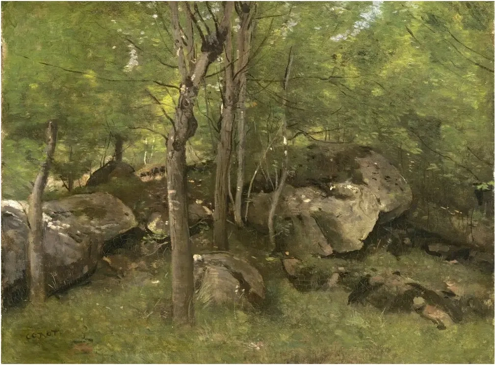Jean-Baptiste-Camille Corot: Rocks in the Forest of Fontainebleau, 1860-1865 (2000 Teile)