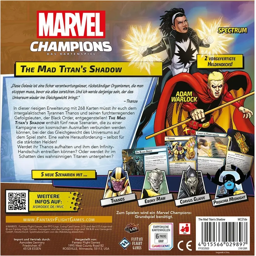 Marvel Champions Kartenspiel Erweiterung - The Mad Titan's Shadow