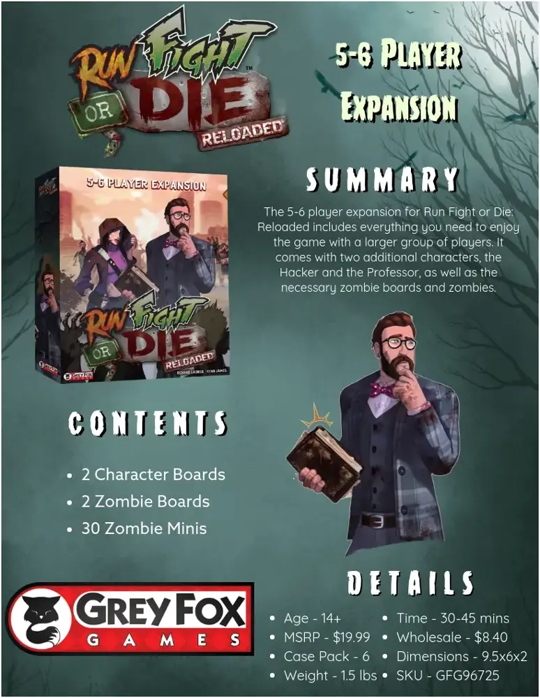 Run Fight or Die Reloaded - 5-6 player expansion - EN