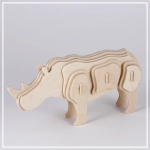 Nashorn - 3D Holzpuzzle