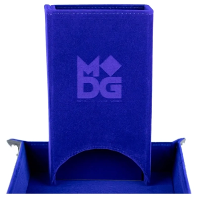 Fold Up Velvet Dice Tower Blue