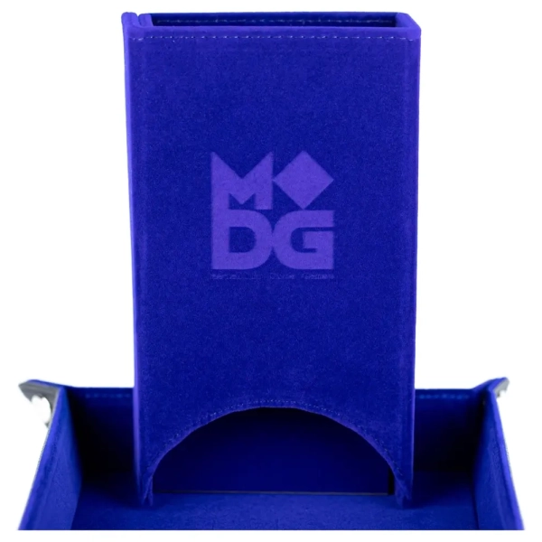 Fold Up Velvet Dice Tower Blue