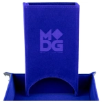 Fold Up Velvet Dice Tower Blue