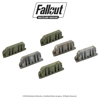 Fallout Wasteland Warfare Terrain Expansion Military Barricades (Mail Order)