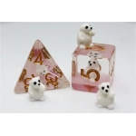 Pink Polar Bear RPG Dice Set (7)