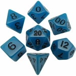 Resin Dice 16mm Blue Glow in the Dark Dice Set