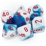 RPG Dice Sets Gemini 7 Astral Blue-White/red Polyhedral 7-Die Set