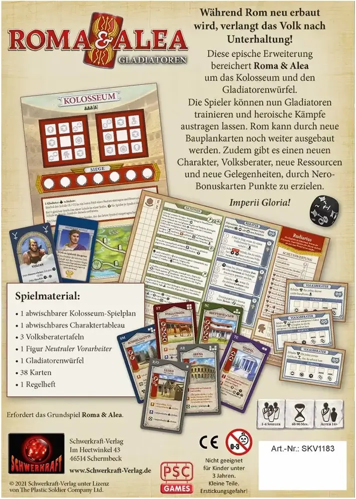 Roma & Alea: Gladiatoren Erweiterung