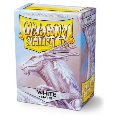 Dragon Shield Standard Sleeves - Matte White (100 Sleeves)