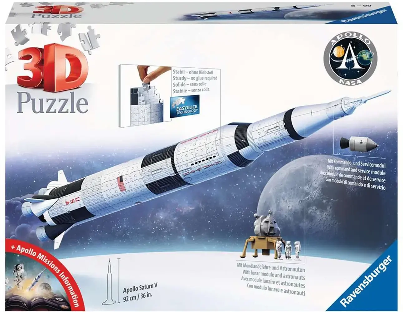 3D Puzzle - Apollo Saturn V Rakete
