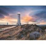 Magische Stimmung über dem Leuchtturm von Akranes - Island