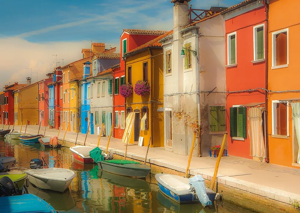 Bunte Häuser der Insel Burano