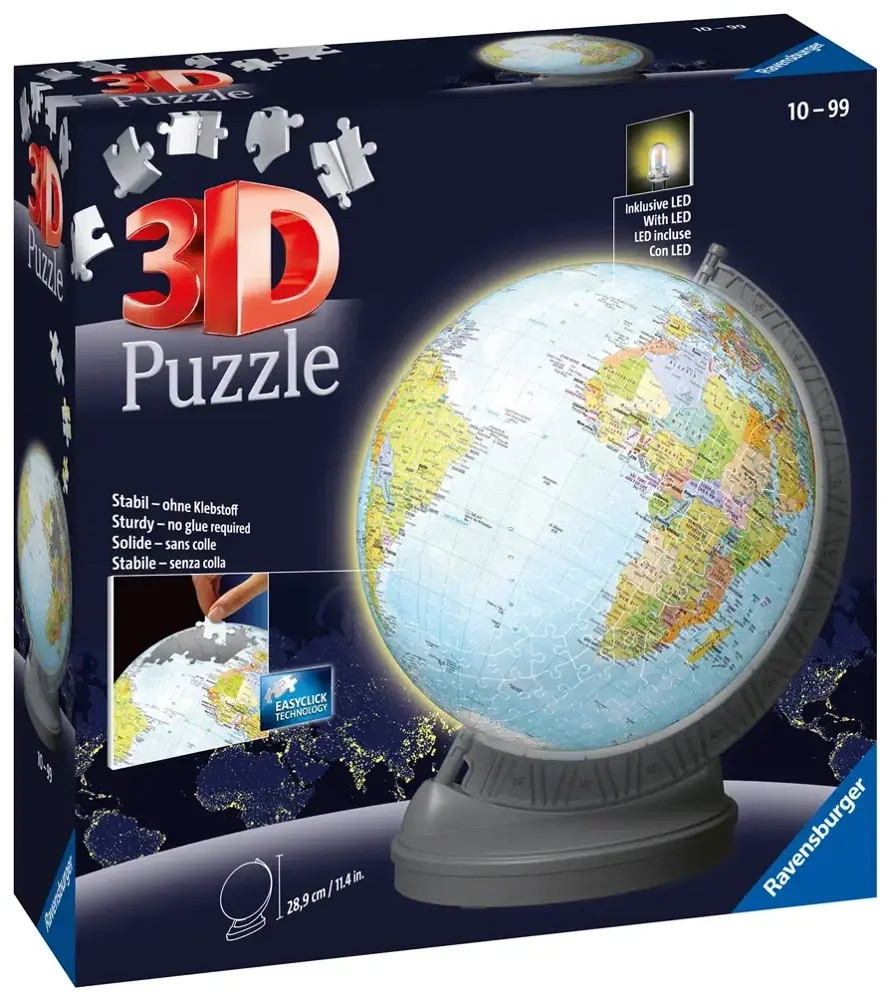 3D Puzzle - Globus mit Beleuchtung