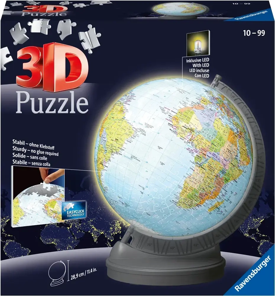 3D Puzzle - Globus mit Beleuchtung