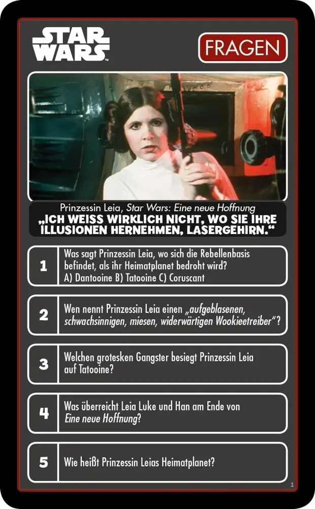 Top Trumps Quiz – Star Wars