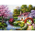 Spring Cottage In Full Bloom