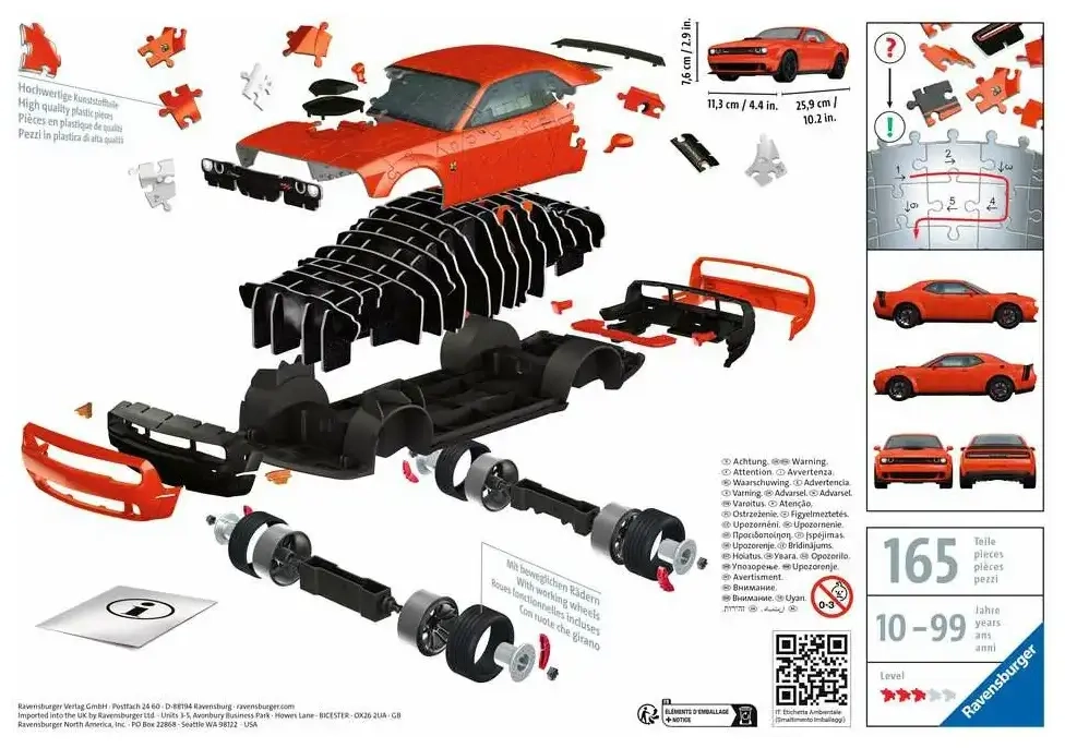 3D Puzzle - Dodge Challenger R/T Scat Pack Widebody