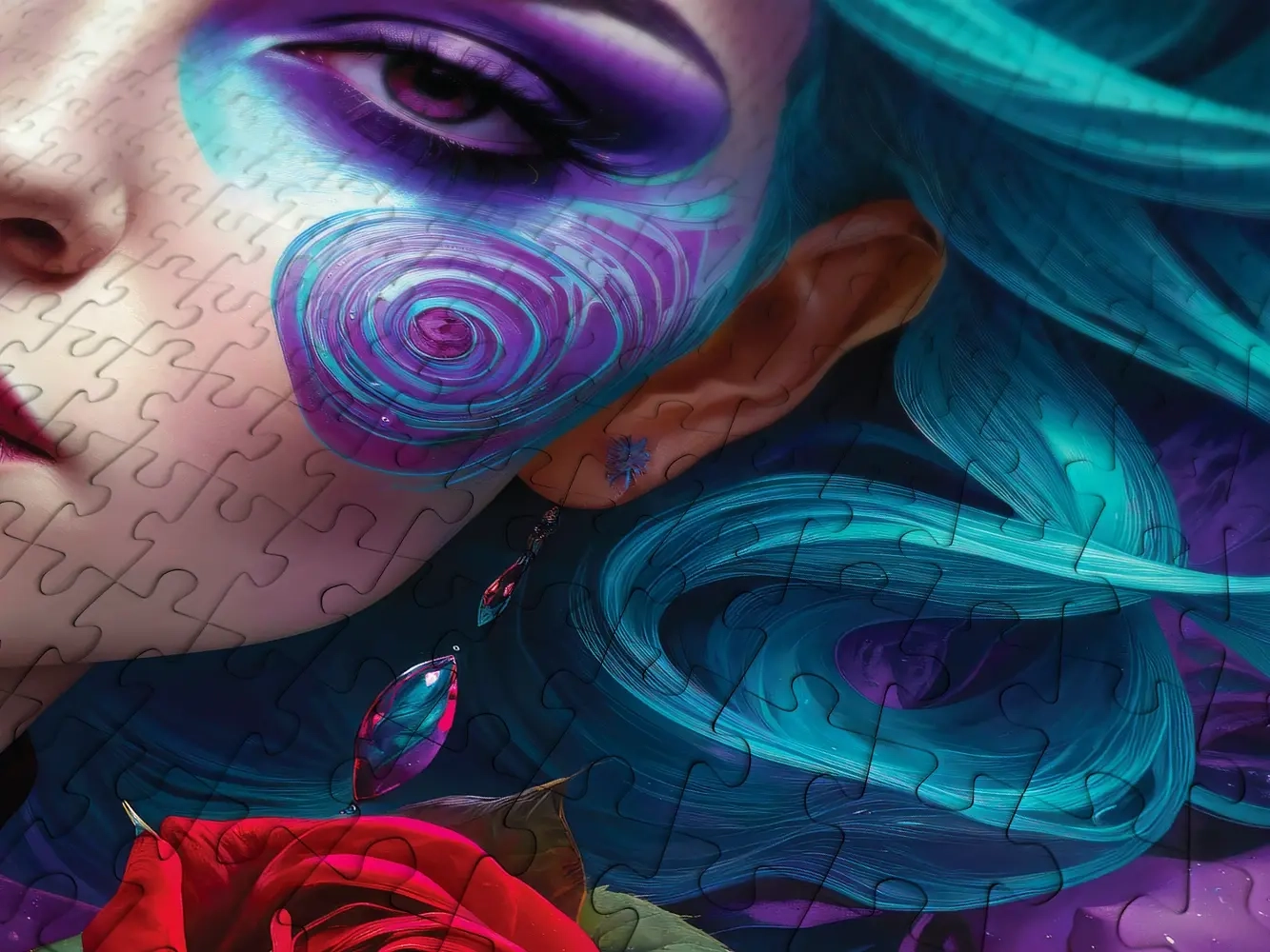 Gothic Flowers Portrait