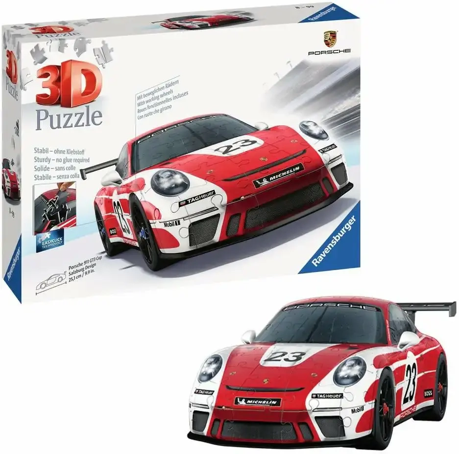 3D Puzzle - Porsche 911 GT3 Cup im Salzburg Design