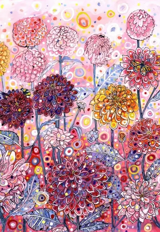 Pink Dahlias