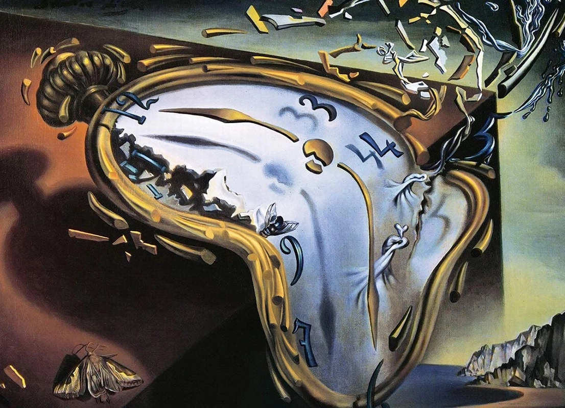 Weiche Uhr im Moment ihrer ersten Explosion - Salvador Dali