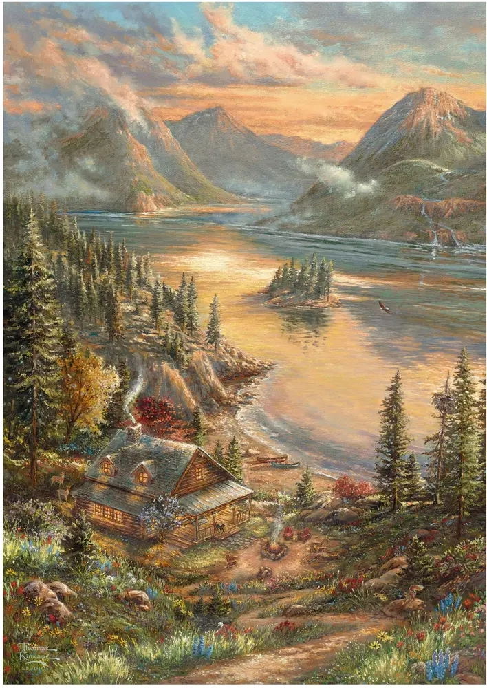 Pracht am Seeufer - Thomas Kinkade Studios