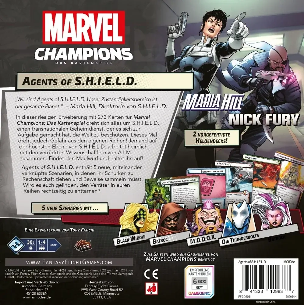 Marvel Champions: Das Kartenspiel - Agents of S.H.I.E.L.D Erweiterung - DE
