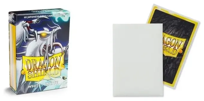 Dragon Shield Small Sleeves - Japanese Matte White (60 Sleeves)