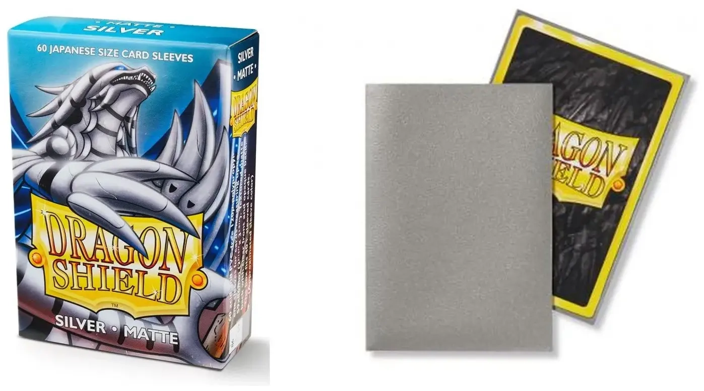 Dragon Shield Small Sleeves - Japanese Matte Silver (60 Sleeves)