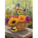 Duftende Sommerblumen im Körbchen